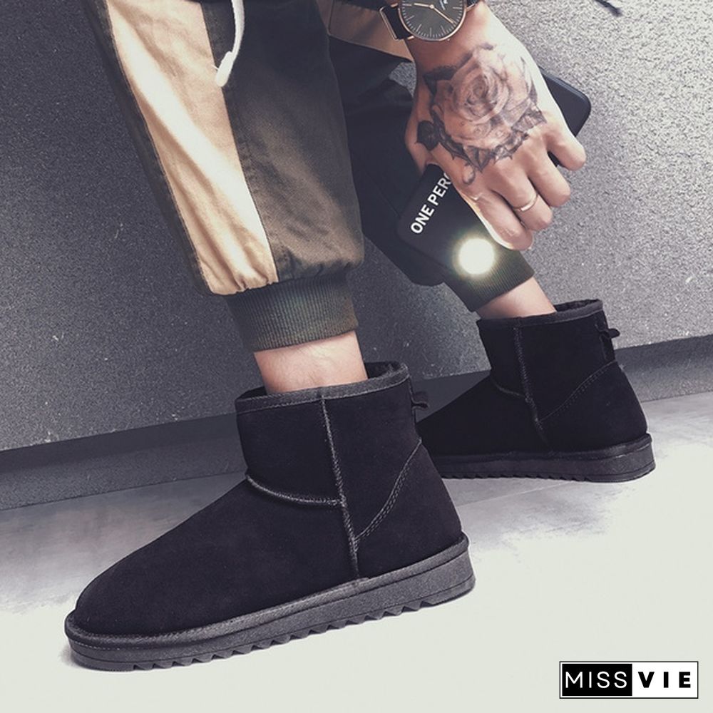 Men and Women Boots Kids Winter Snow Boots, Waterproof Non-slip Flat Round Head Comfortable Warm Little Male Girl Boots  Size28-47