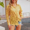 Gioiacombo&trade; Camicia a maniche lunghe con bottoni jacquard ritagliati