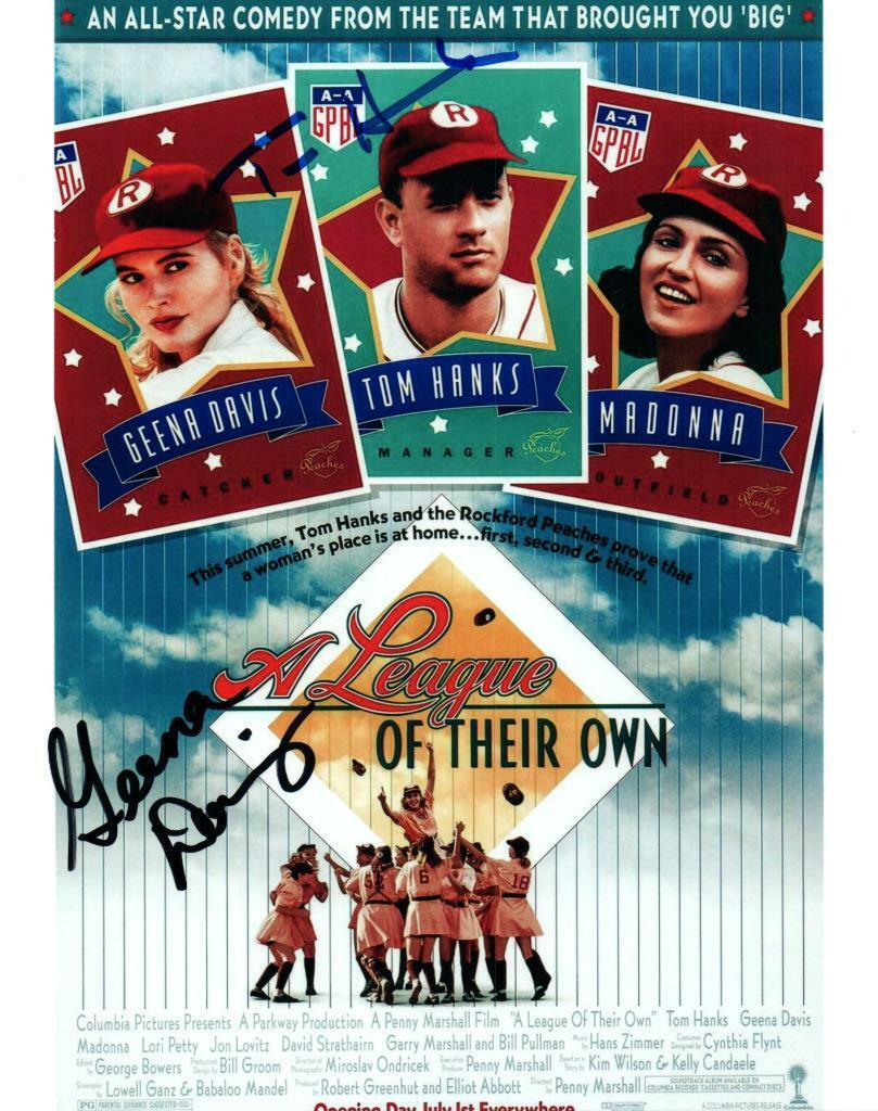 Tom Hanks Geena Davis autographed 8x10 Picture signed Photo Poster painting and COA