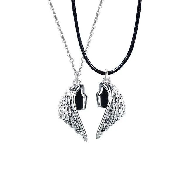 Devil And Angel Wings Pendant Magnetic Necklaces-Mayoulove