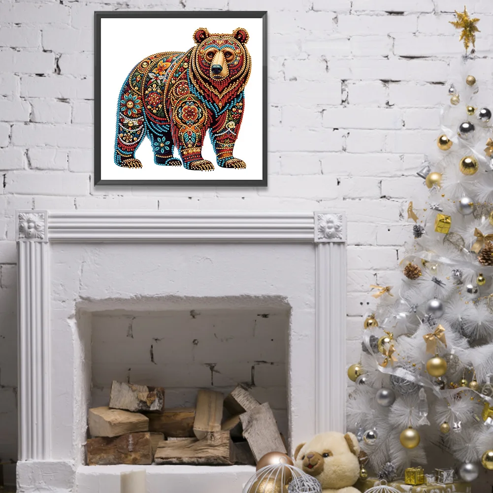 Diamond Painting - Partial Special Shaped Drill - Gorgeous Bear(Canvas|30*30cm)