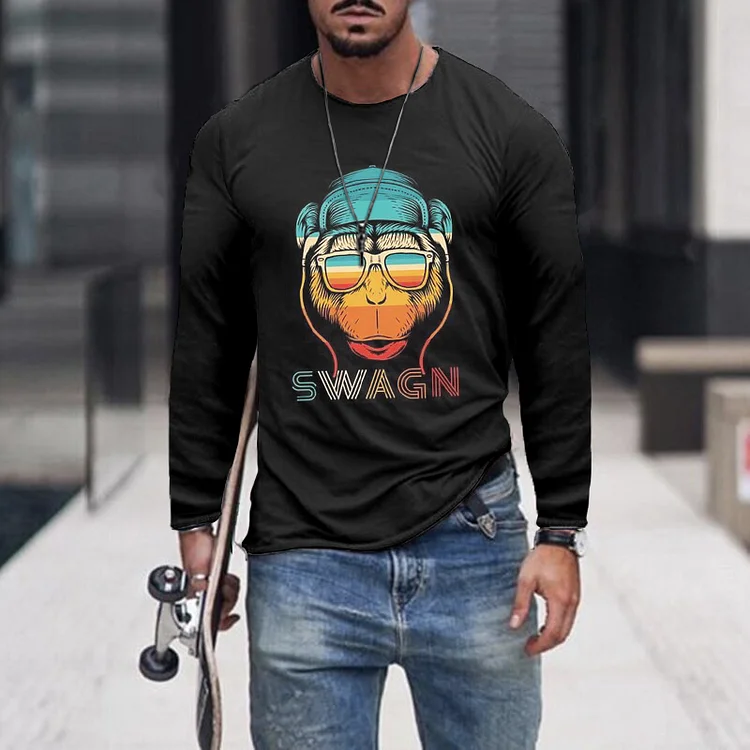 Colorful Gorilla Gorilla Long Sleeve T-Shirt