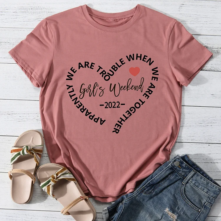 Girls weekend 2022 love heart T-shirt Tee-014160