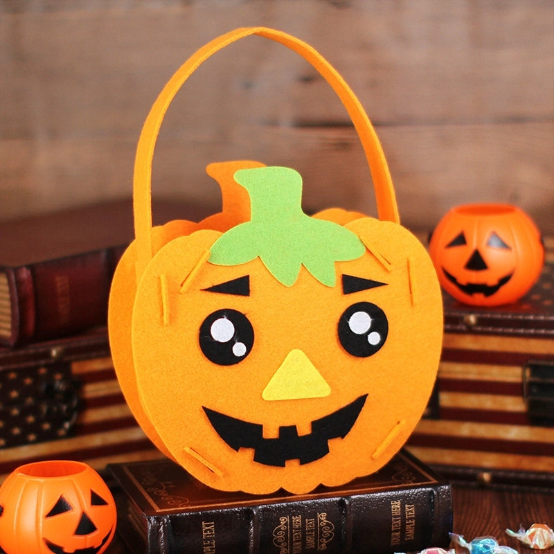 Halloween Children Unisex Nonwoven Pumpkin Cute Minimalist Round Open Handbag