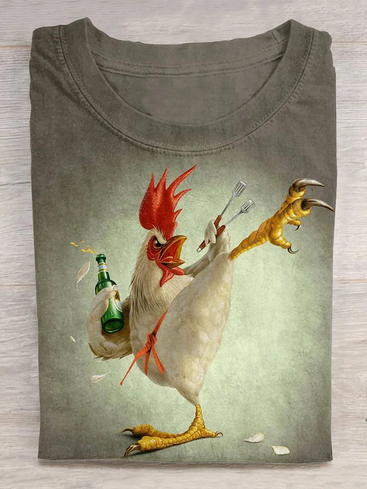 Funny Animal Art Prints T-shirt