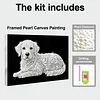 DIY Pearl Painting Dog for Home Wall Decor with Frame(20x30cm)