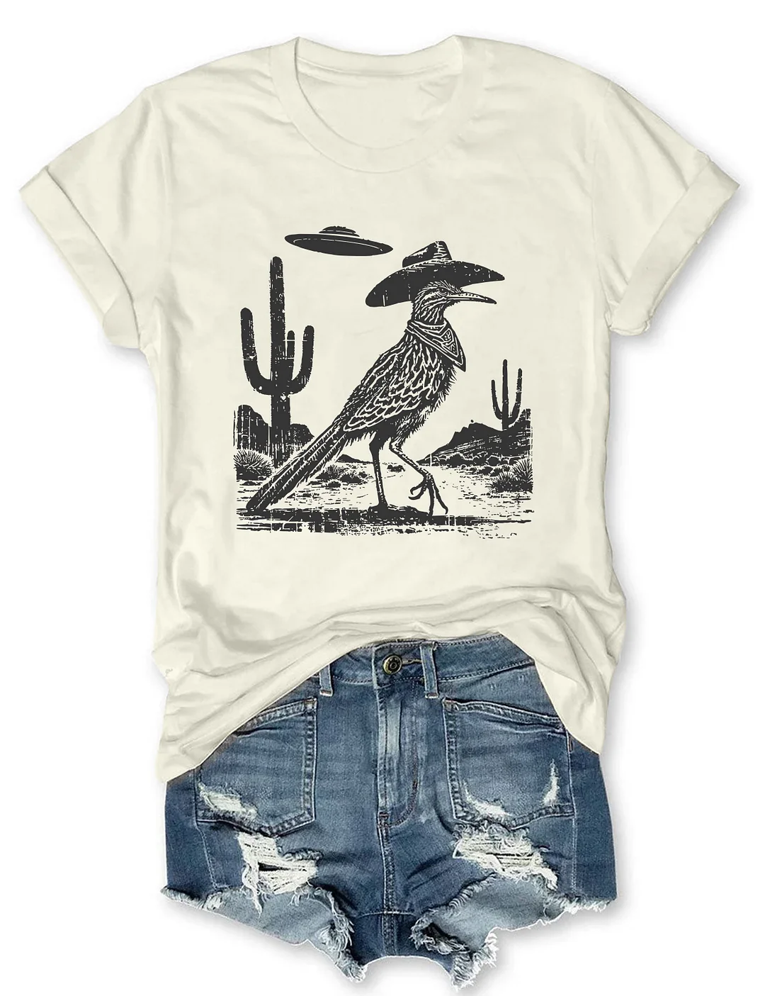Roadrunner UFO Bird Lover T-shirt