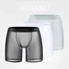 Sexy Transparent Seamless Breathable Quick-Drying Long Boxer Briefs