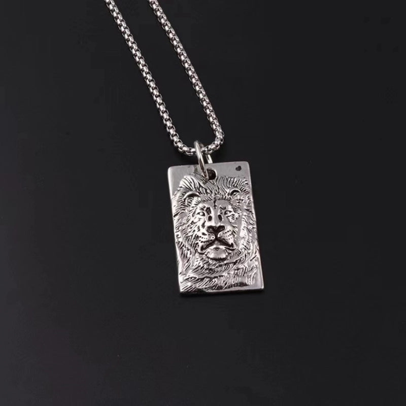 Cute Hip-Hop Lion Alloy Men's Pendant Necklace
