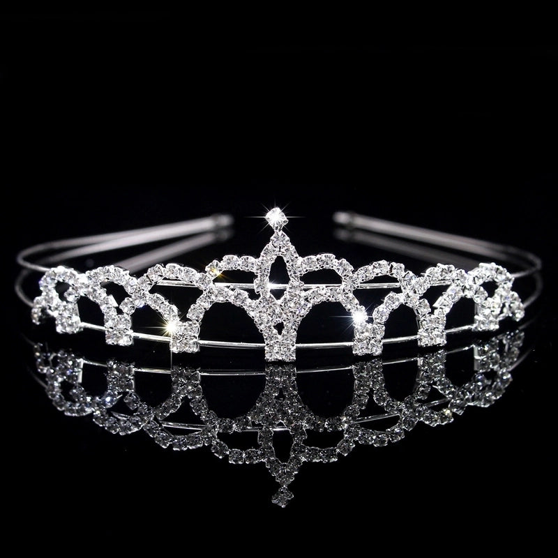 Women’s Elegant Glam Bridal Crown Metal Plating Inlay Artificial Pearls Rhinestones Crown