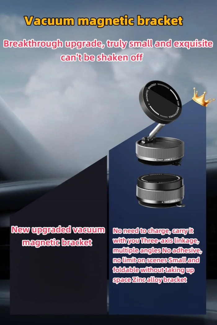 Car Navigation Vacuum Adsorption Magnetic Cell Phone Holder