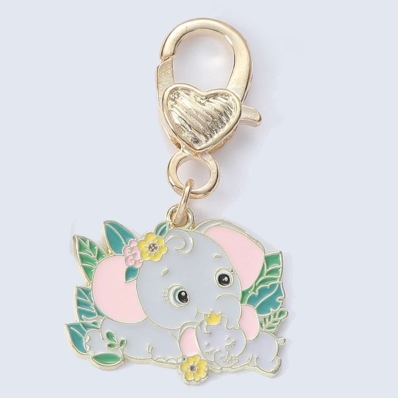 Cute Minimalist Elephant Metal Unisex Keychain