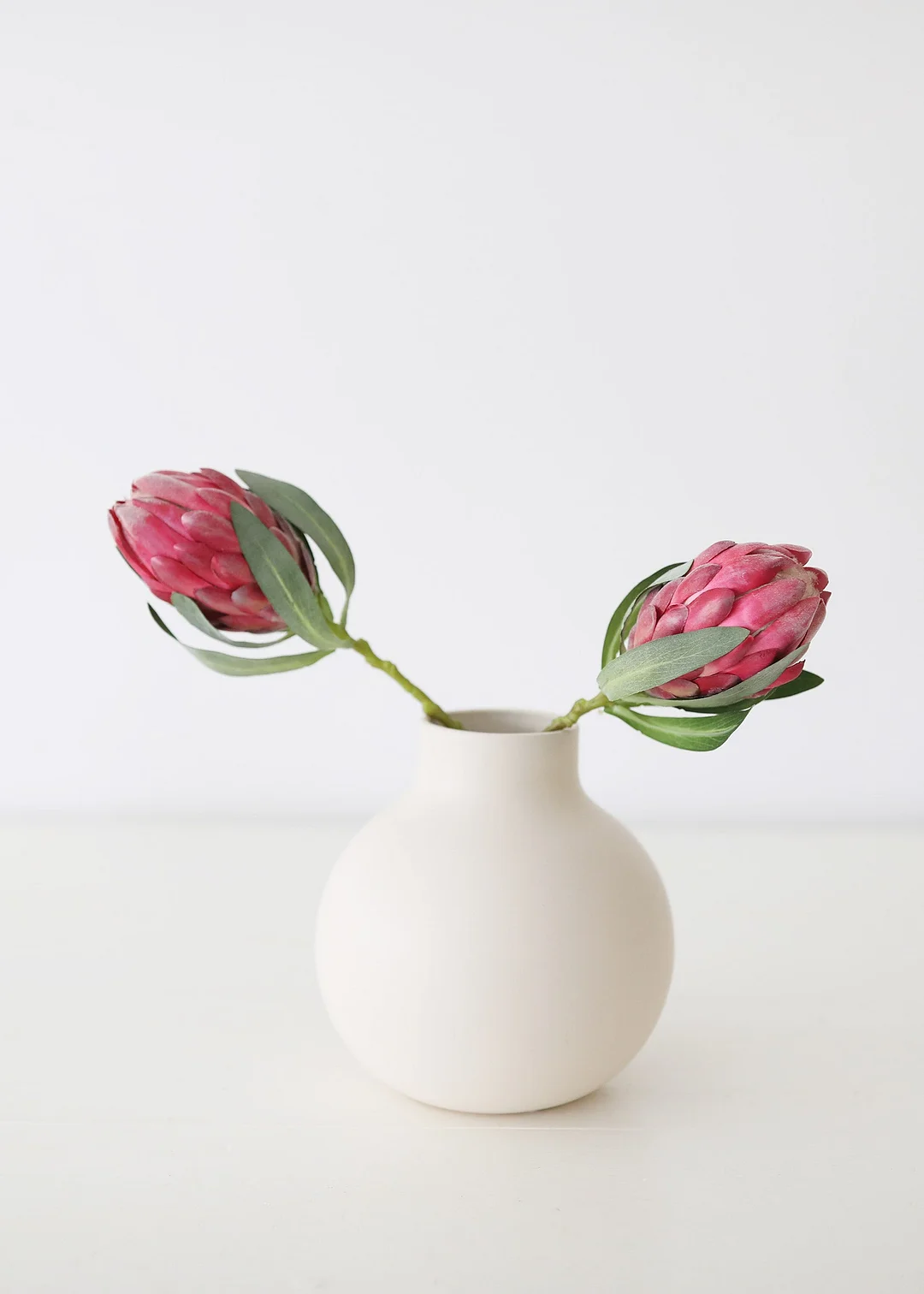 Pink Faux Protea Bud Flower - 18.5"