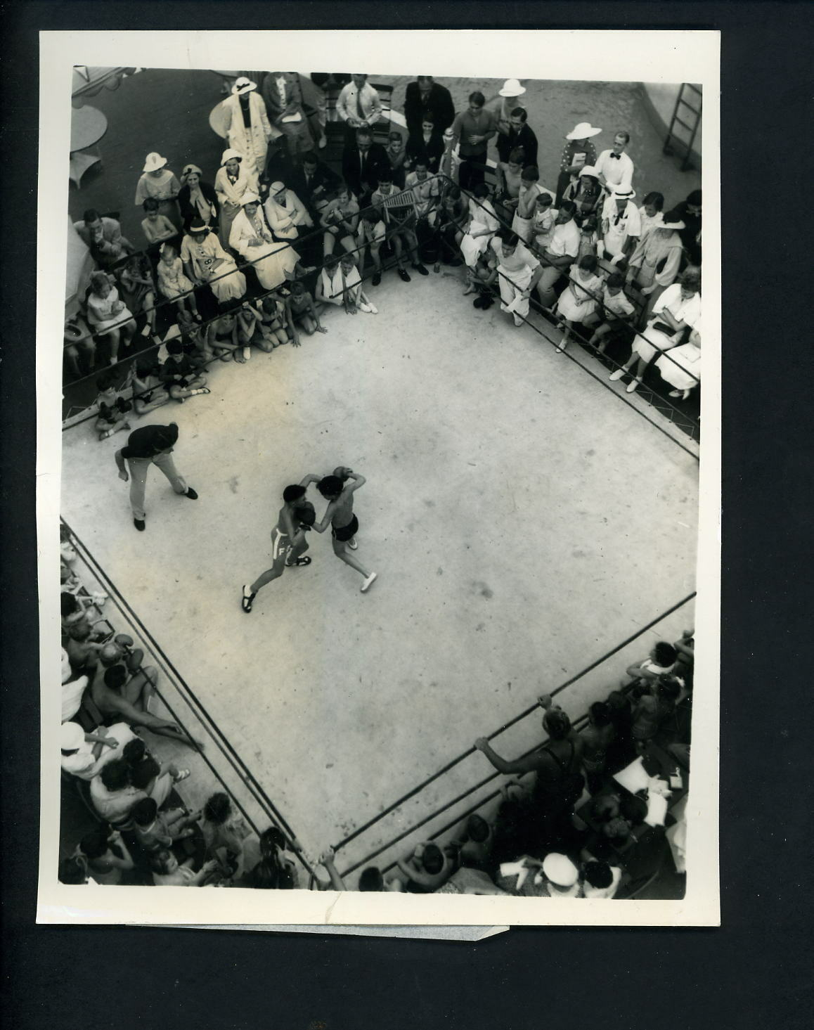 Youth Boxing 1935 Press Photo Poster painting Florida Year Round Clubs Coral Gables Gleason Ayer