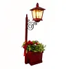 Outdoor Flower Pot Floor Lamp with Planter for Pathway Driveway Yard & Front Yard Decor Wall-Mount Solar Decorative Light Warm White Light Vintage Solared Porch Lights No Flowers Included