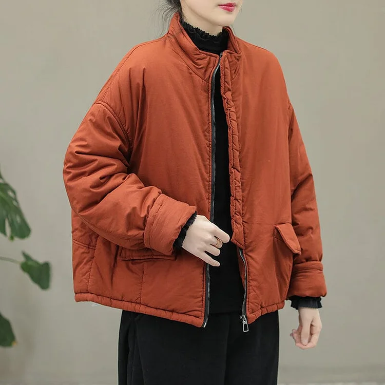 Women Retro Casual Loose Quilted Coat