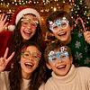 DIY Diamond Painting Christmas Glasses Frame No Lens(Christmas snowman)