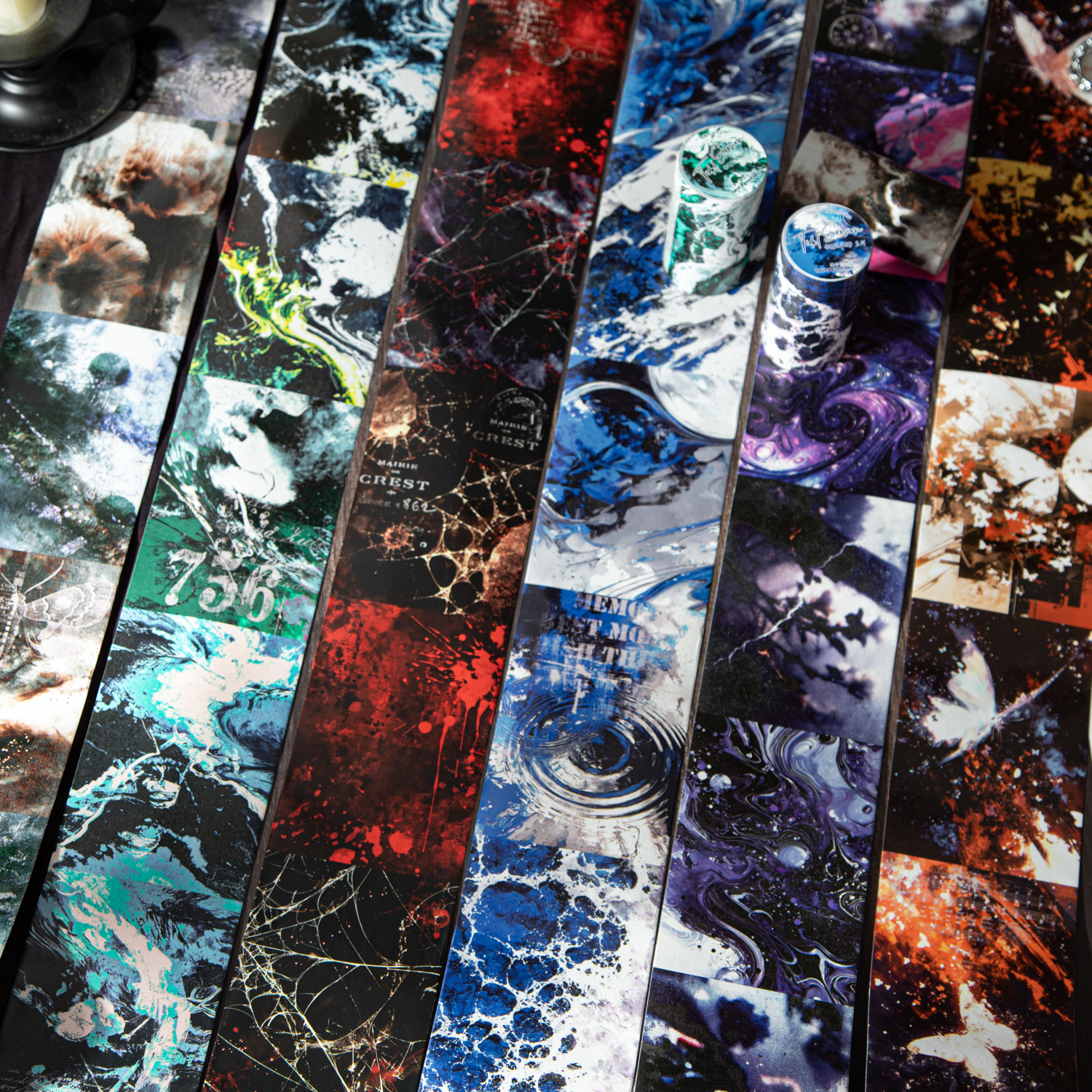 와시 테이프 - 80mm*200cm The Tide Erodes The Shore 시리즈 빈티지 스머지