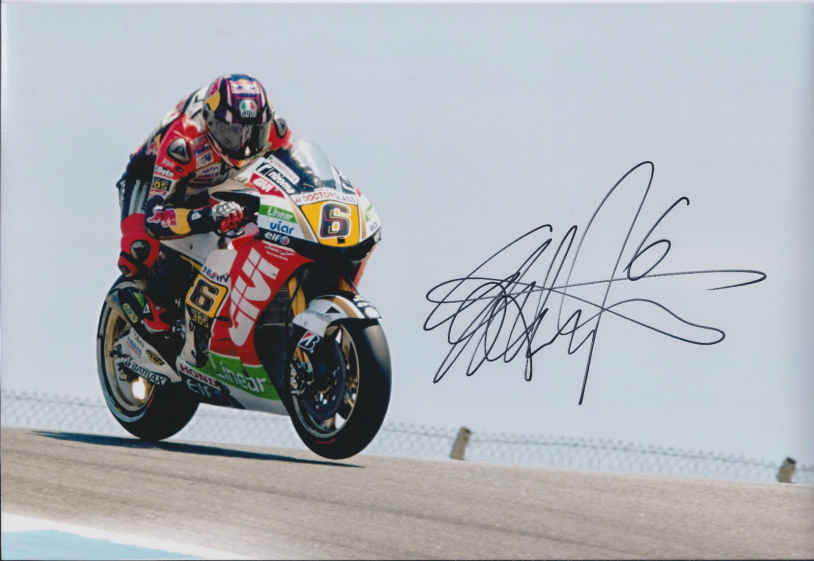 Stefan BRADL 12x8 Photo Poster painting SIGNED MOTOGP Red Bull LCR HONDA Autograph AFTAL COA