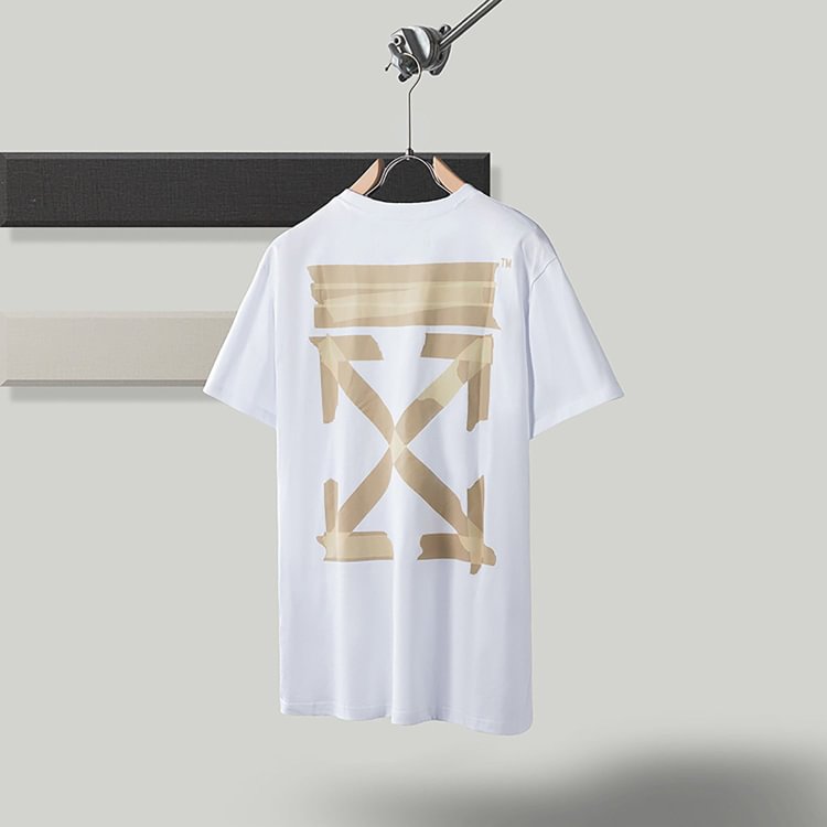 off White T Shirt Strip Arrow Direct Injection Printed Men's and Women's Short-Sleeved T-shirt
