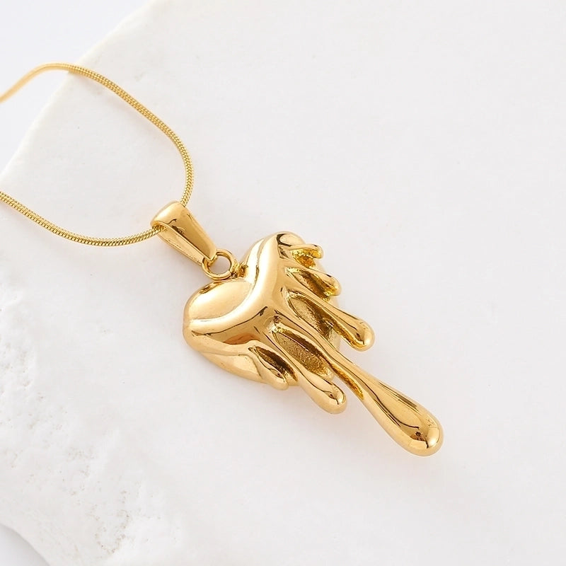 Casual Elegant Classic Style Heart Shape 304 Stainless Steel Pendant Necklace