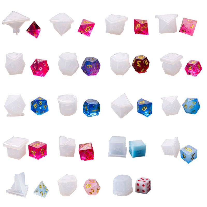 19 Sets of Individual Resin Dice Molds
