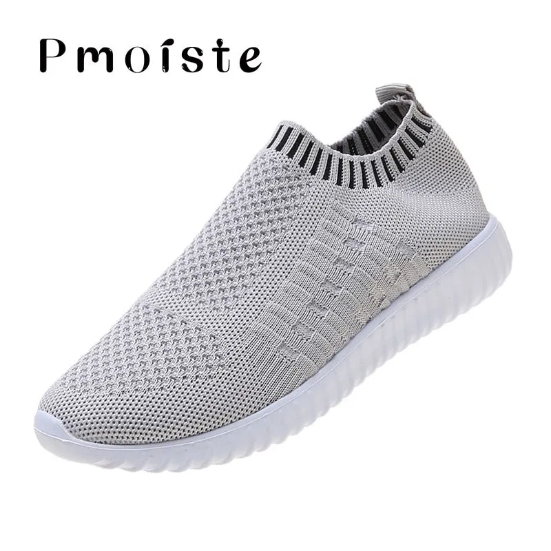 Women Sneakers Mesh Breathable Knit Female Tennis shoes woman 2020 Vulcanize Shoes Walking Large size 41-43 Casual shoe