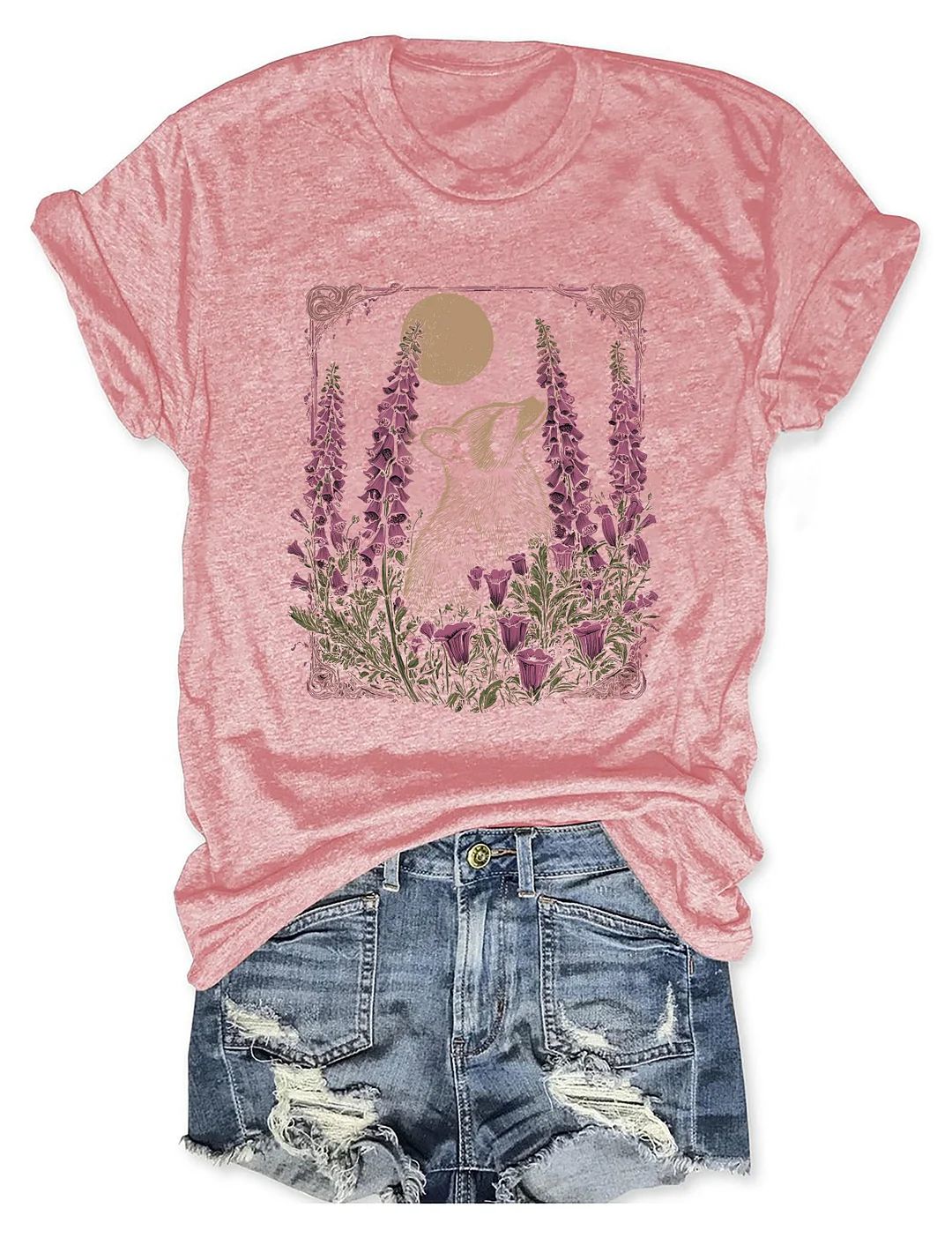 Raccoon Moon Retro Graphic T-shirt