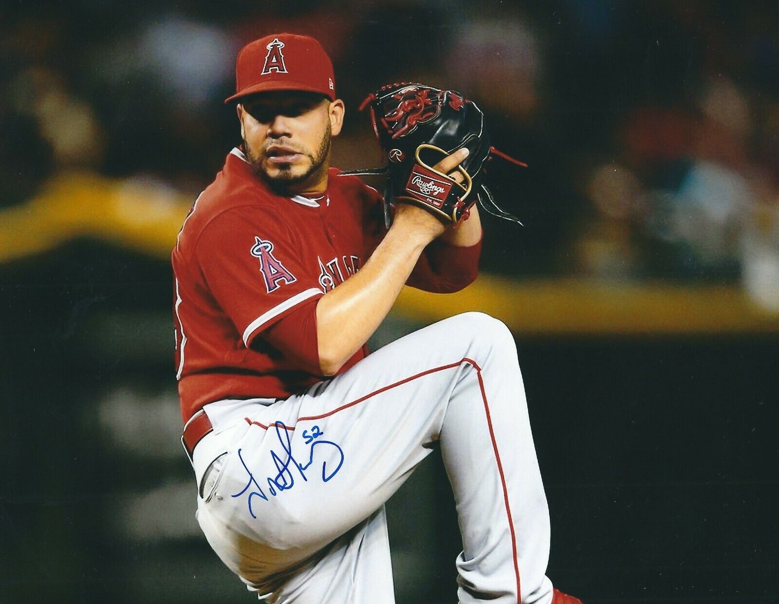 Signed 8x10 JOSE ALVAREZ Los Angeles Angels Autographed Photo Poster painting - COA