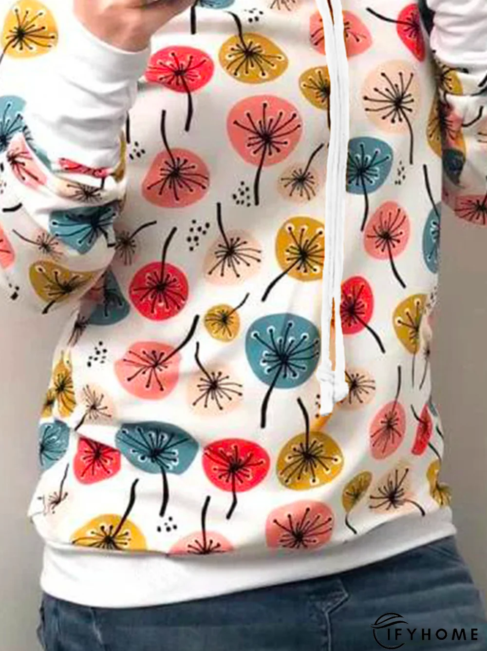 Cotton Casual Plants Fit Hoodies & Tunic Sweatshirt | IFYHOME