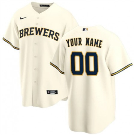 Men's Milwaukee Brewers Customized Stitched MLB Jersey PN77