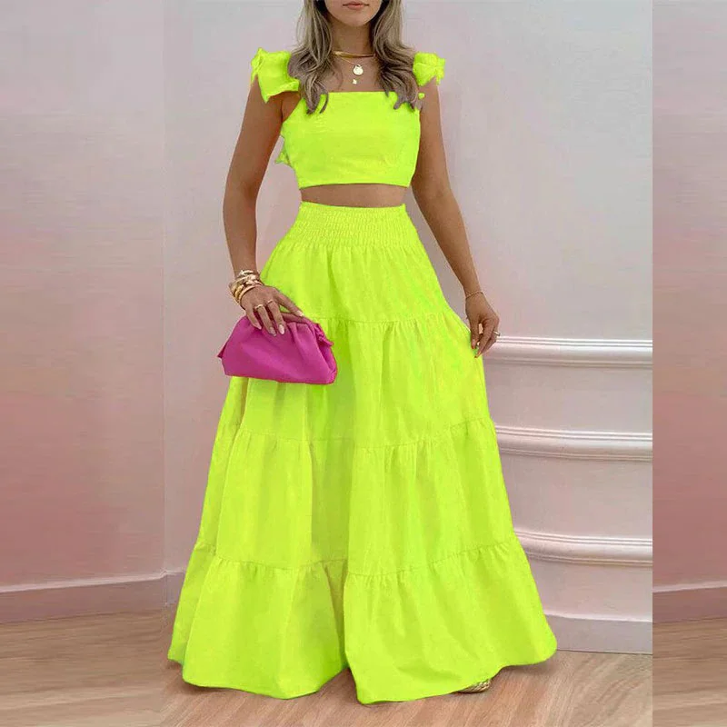Uveng Uveng 2024 Commuter Waist Sexy Sling Skirt Fashion Casual Suit Women's Wear