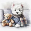 Dog And Bear-11CT/14CT Stamped Cross Stitch 40*40cm/15.75*15.75in tapestrymarket