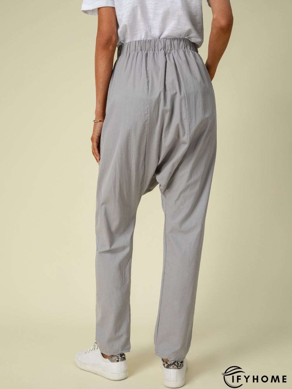 Casual Solid Pockets Harem Pants | IFYHOME