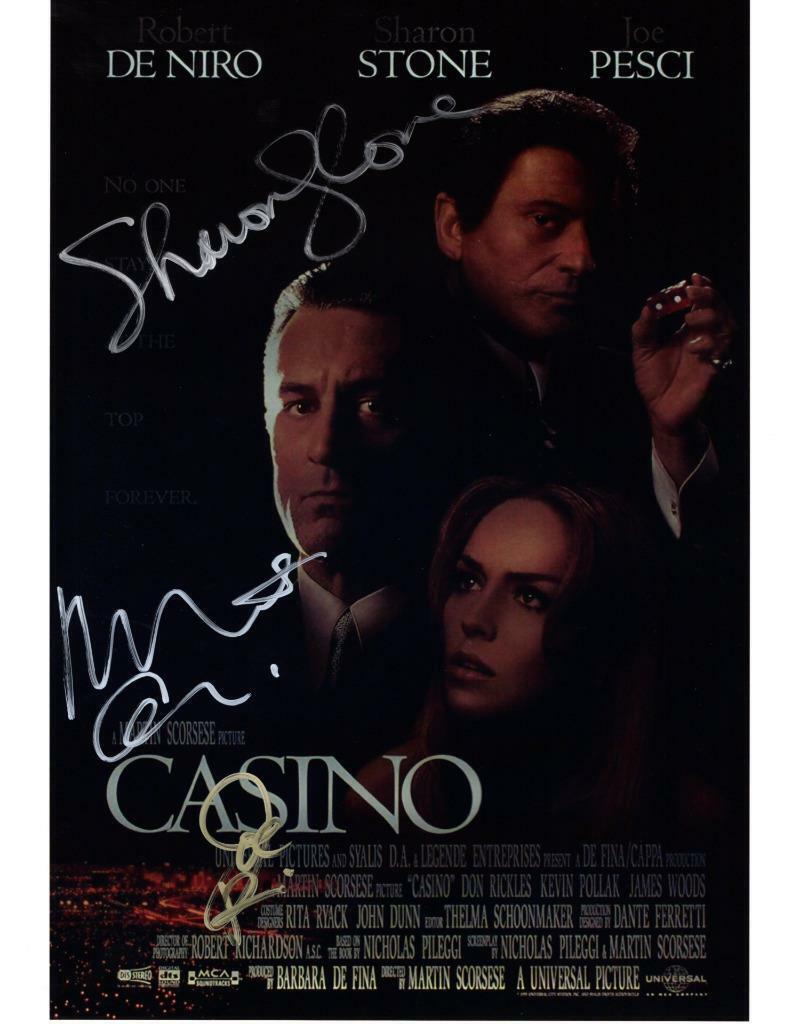 Sharon Stone Robert DeNiro Joe Pesci signed 11x14 Pic autographed Photo Poster painting with COA