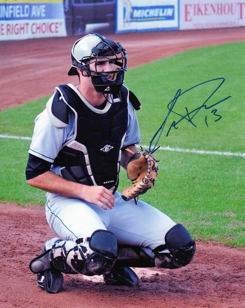 Steve Domecus LA Dodgers top prospect auto Photo Poster painting Loons