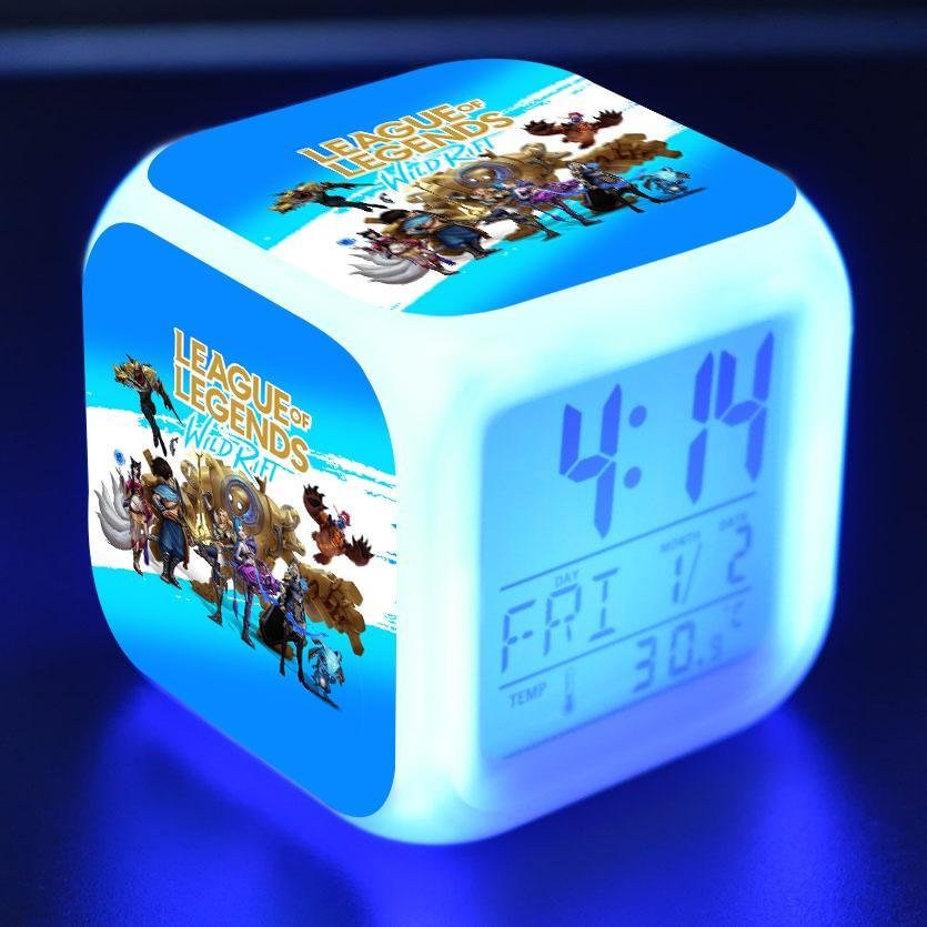 League of Legends Wild Rift Digital Alarm Clock Light LED for Wake Up
