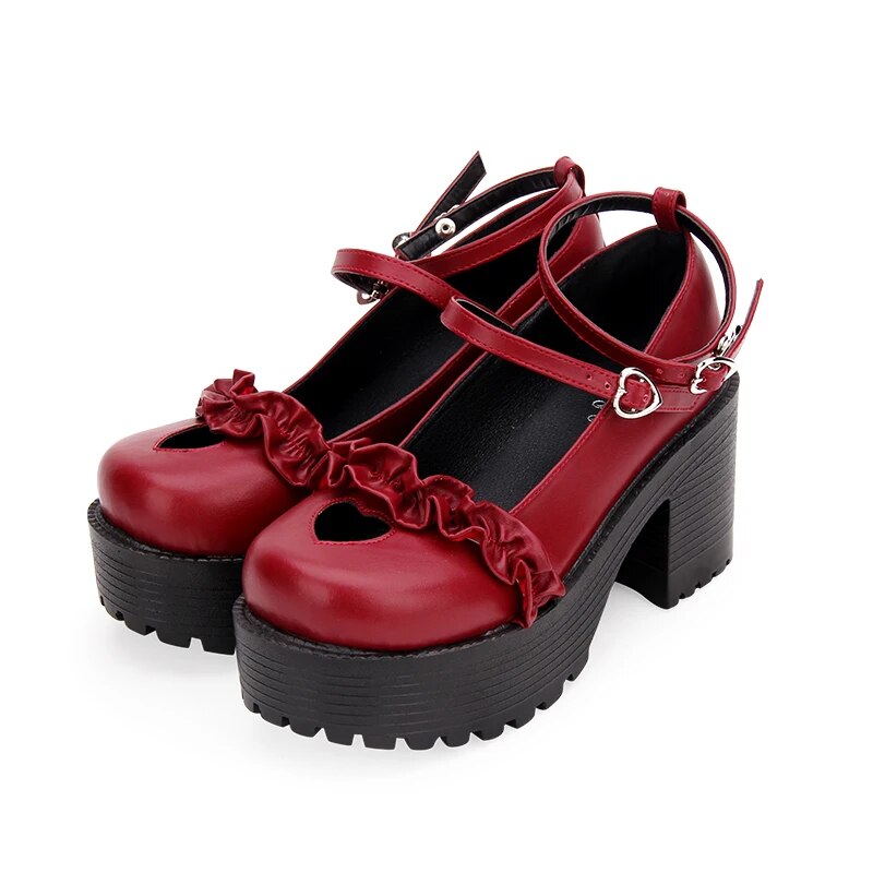 VCshoesWoman Mori Girl Lolita Cosplay Shoes Lady High Heels Pumps Women Princess Dress Party Shoes Pearlescent PU 8cm