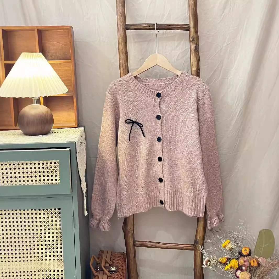 Chicfifth Sweater Women Winter Long Sleeve High Quality Autumn Vintage Top Knitted Cardigan