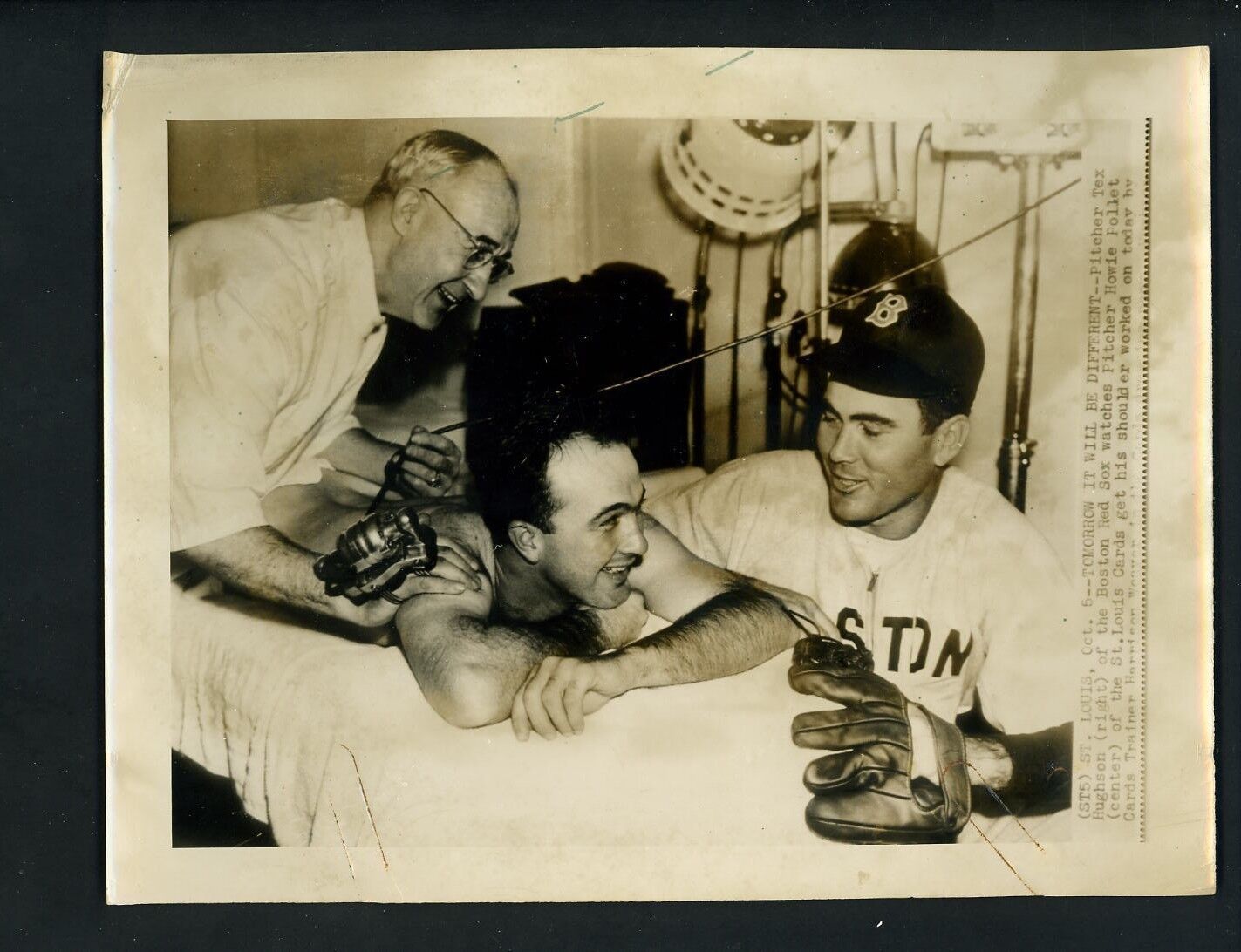 1946 World Series Press Photo Poster painting Red Sox Cardinals Game 1 Pitchers Hughson & Pollet