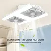 Low Profile Ceiling Fans with Lights 180 Rotating & 3 Speeds Window Exhaust Fan Reversible Airflow Control Ideal for Home Bedroom Or Office