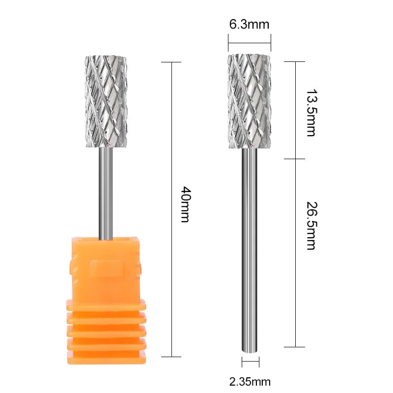 1 Pc Nail Drill Bit Multi-size Silver Manicure Nail Art Tool Electric Manicure Machine Device-Nail Inspo