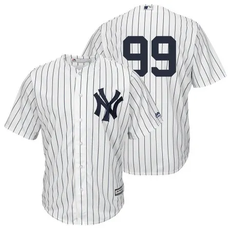Men's New York Yankees #99 Aaron Judge White Cool Base Stitched MLB Jersey ZEWK