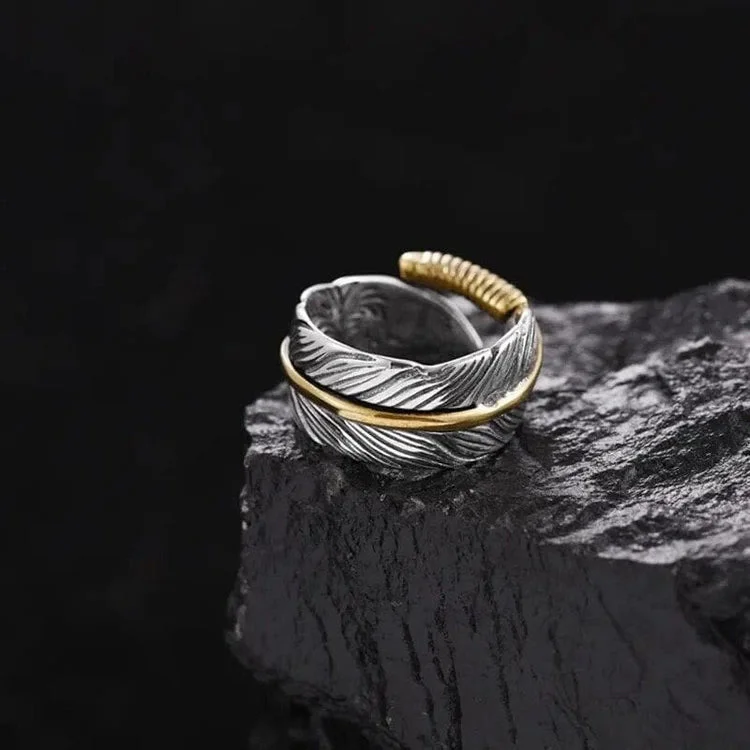 Coutureaura The Wings Of Raven Feather Ring
