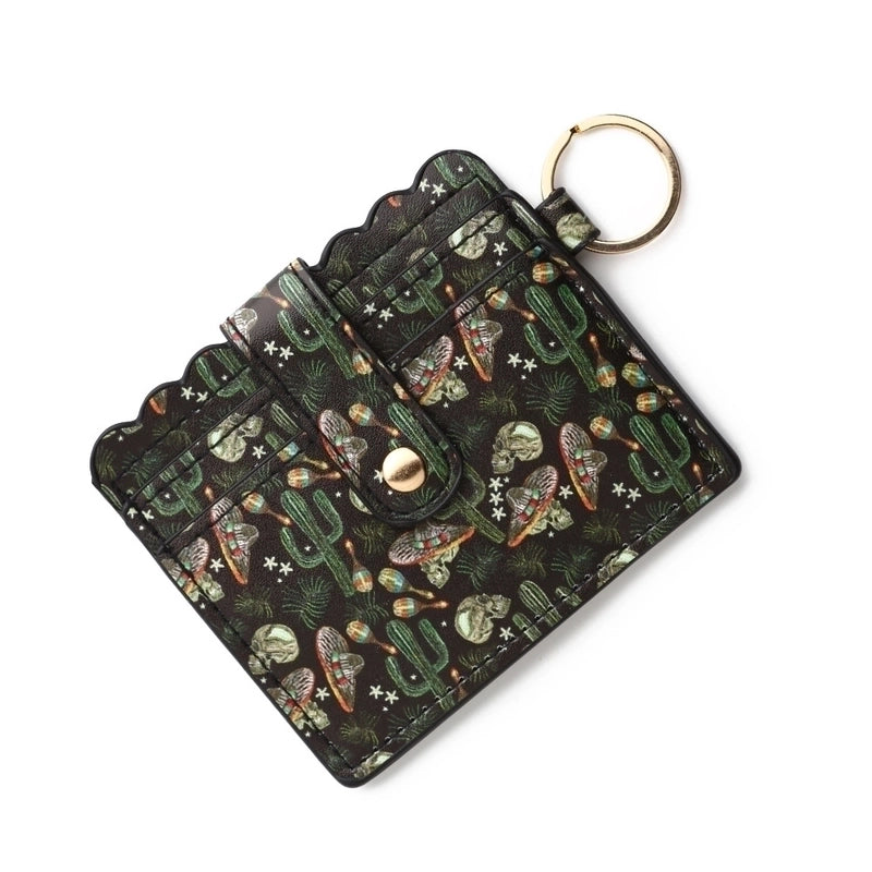 Women’s Solid Color Lingge Leopard Pu Leather Zipper Coin Purses