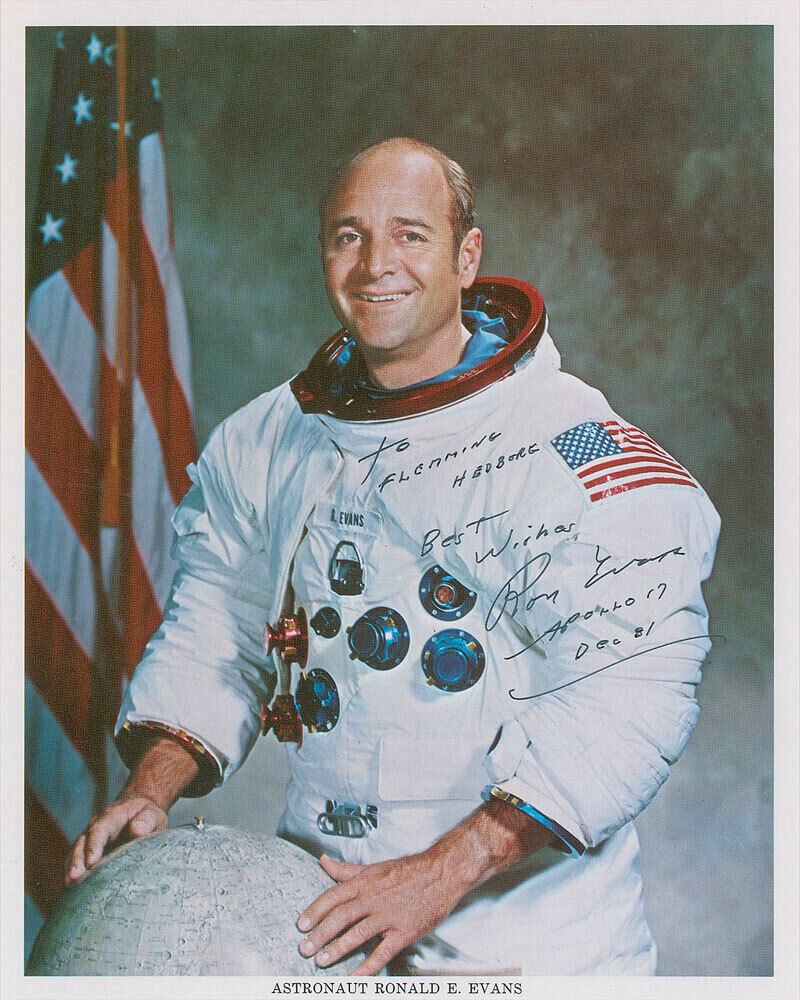 RONALD 'RON' EVANS Signed Photo Poster paintinggraph - Apollo 17 Command Module Pilot preprint