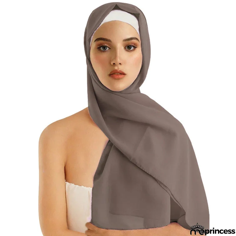 Women's Polyester Head Wrap Quick-Dry Solid Pattern Trendy Scarves