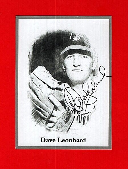 DAVE LEONHARD-BALTIMORE ORIOLES AUTOGRAPHED 3 1/2 X 5 Photo Poster painting