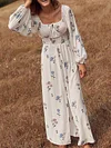 Floral Printed Long Sleeves Maxi Dresses