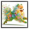 Flower Pomeranian Full Stamped Cross Stitch 11CT 3-Strand 40x40cm tapestrymarket